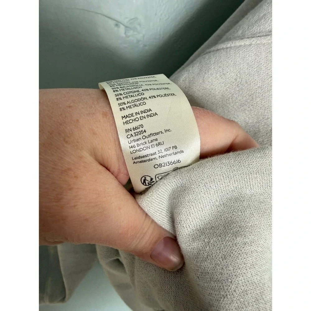 NWT Anthropologie Daily Practice grey glitter hoodie‎
